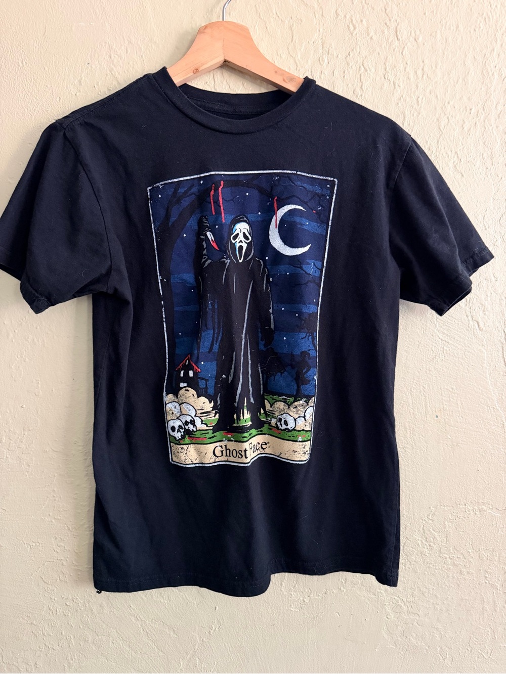 Ghost Face Graphic Tee - Black Short Sleeve